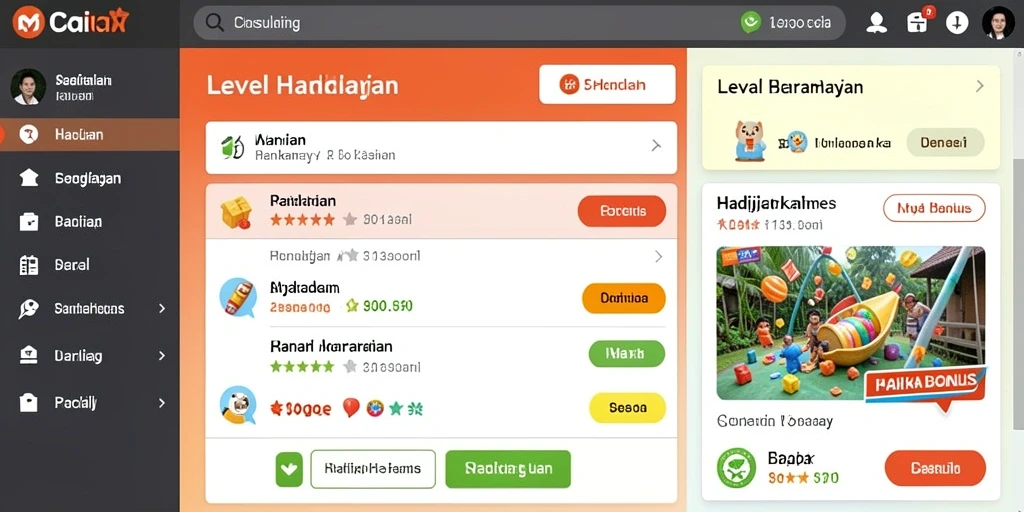 Tampilan antarmuka game yang ramah pengguna.