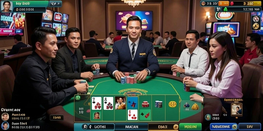 Pengguna sedang beraksi melawan monster raksasa.