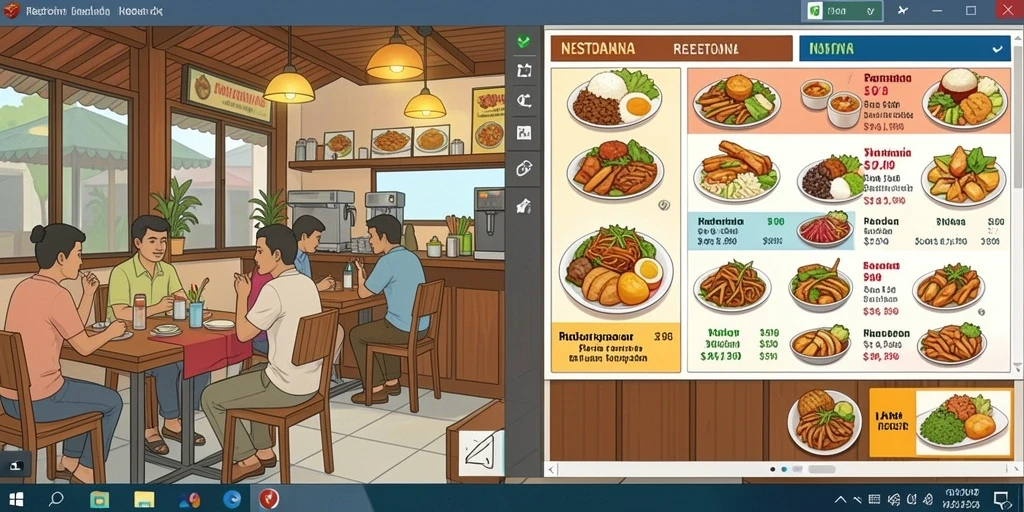 Tampilan menu utama yang menarik dan interaktif.