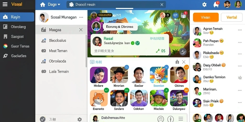 Tangkapan layar menampilkan tampilan antarmuka utama permainan.